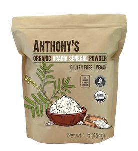 Anthony's Organic Acacia Senegal Powder, 1 lb, Batch Tested Gluten Free, Non GMO, Soluble Fiber, Prebiotic View Cheap Pice