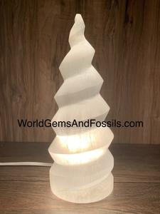 10" Selenite Unicorn Lamp With Cord And Bulb Websites For Sale