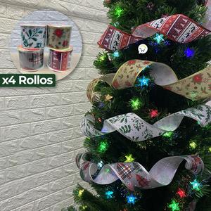 Cintas Decorativa Navidea Figuras x4 Rollos 9.15M CH23-2F Sale Clearance