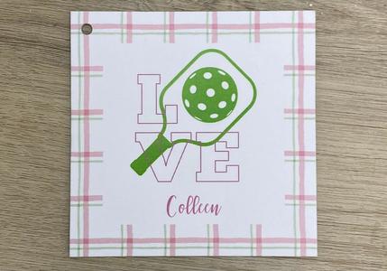 Pickle Ball Gift Tag/ Tennis Square Gift Tag, Gift Wrap, Gift for Her, Birthday, Personalized Gift Tag, Personalized Gift, Enclosure Card Free Shipping Wiki