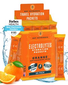 KEY NUTRIENTS Electrolytes Powder Packets - Tangy Orange 20 Pack Hydration Packets - Travel Hydration Powder - No Sugar, No Calories, Gluten Free - Made in USA Low Cost Cheap Pice