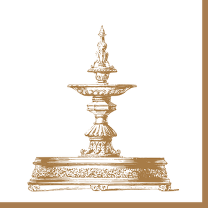 Byron & Yorke Cocktail Napkin Sepia Fountain Online Shop From China