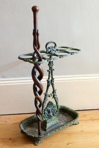 Mahogany walking stick in the form of entwined snakes Best Place To Buy