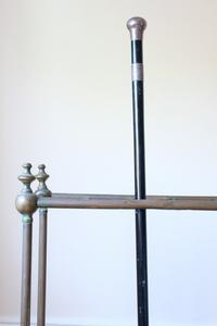 Ebonised & Hallmarked Silver Walking Stick With Engraving Free Shipping In China