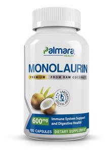 Palmara Health Premium Monolaurin 1,200mg per 2 capusle serving, 1 Pack (100 Capsules) Buy Sale Online