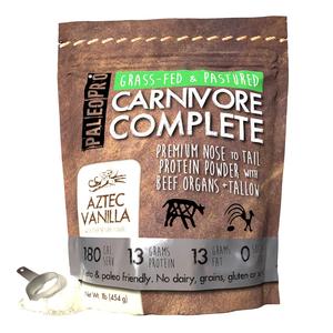 PaleoPro Carnivore Complete (Aztec Vanilla) Pastured & Cage-Free Protein, Grass-Fed Beef Tallow, Beef Organs | No Sugar, Soy, Grains or Net Carbs | Gluten Free. Paleo & Keto Macros (15 Servings) Cheap Pice From China
