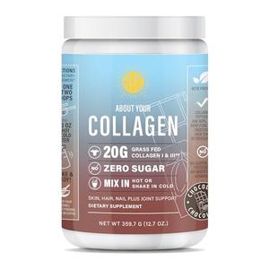 ABOUT YOUR COLLAGEN Chocolate Peptides Powder, Grass Fed Hydrolyzed Type 1&3 Collagen, Promotes Hair, Skin, Nails, Bones, Joint Health (30 Servings) (Chocolate) Clearance Geniue Stockist