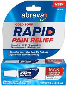 Abreva Cold Sore Treatment Rapid Pain Relief Cream - 1 Tube, 3 Grams New Styles Cheap Pice