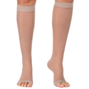 ABSOLUTE SUPPORT - Compression Stockings for Women with Open Toe 20-30mmHg - Sheer Compression Socks for Varicose Veins Circulation, Swelling, Lymphedema, DVT - Beige, Large - A215BE3 Cheap Best