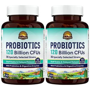Probiotics 120 Billion CFUs 2 Pack Free Shipping Clearance