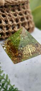 Organite Healing Pyramid with real Crystals and Chakra Energy tower. Tree of life Low Shipping Fee Online