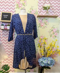 Blue Leopard Print Wrap Free Shipping Online
