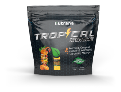 Bebida instantanea en polvo Tropical XTREME Naranja, Maca, Guaran Nutrana 300g (30 Sachets) Discount View