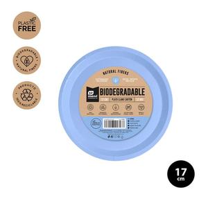 12 Platos azul claro de cartn BIO 17 Cm Cheap Sale Fashionable