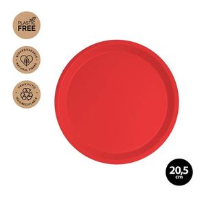 10 Platos rojos de cartn BIO 21 Cm Cheap Exclusive