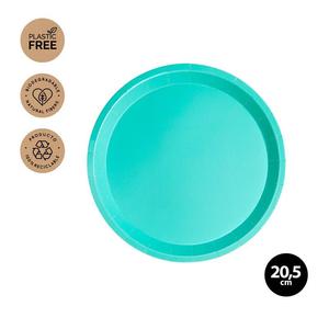10 Platos verde menta de cartn BIO 21 Cm Discount Best