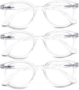 3 Pack Reading Glasses Spring Hinge Stylish Readers Black/Tortoise for Men and Women (3 Transparent, 2.00)Medium Visa Payment For Sale