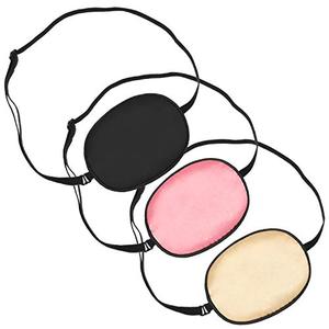 3 Pieces Silk Eye Patch Elastic Lazy Eye Patch Adult Adjustable Single Eye Patch with Elastic Strap (Black, Champagne, Peach) Cheap Factory Outlet