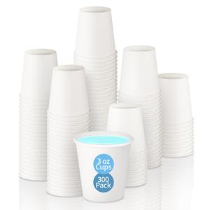 3 oz Small Paper Cups Mouthwash Cups Disposable Bathroom Cups 3 OZ Paper White Eco Friendly Mini Cups for Rinsing Espresso Shot Disposable Paper Cups for Party Travel Drinking BBQ 300 Count Cheap Pice Free Shipping