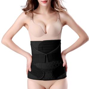 3 in 1 Postpartum Belly Wrap - Recovery Belly/Waist/Pelvis Belt Black Postpartum Belly Band, Black Plus Size Perfect Cheap Pice