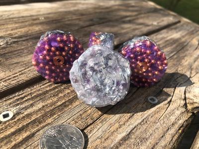 Orgone Tower Buster Mini Roses, set of 4, with Amethyst Best Wholesale