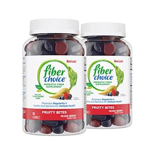 Fiber Choice Fruity Bites Daily Prebiotic Fiber Supplement Gummies, Mixed Berry, 90 Count (Pack of 2) Extremely Cheap Online