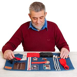 Fidget Blanket for Dementia | Calming & Comforting Dementia Activities for Seniors | Dementia Products for Elderly | Sensory Blanket | Helps with Alzheimers, Dementia, Aspergers, Autism, Anxiety Cheap Newest