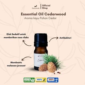 Bathaholic - Cedarwood 5ml Essential Oil / Minyak Aromatherapy Pengharum Ruangan Mini Package Clearance For Cheap
