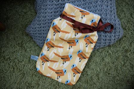 Bearded Tit Print Hot Water Bottle Clearance Fast Delivery