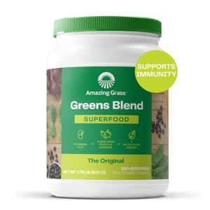 Amazing Grass Greens Blend Superfood: Super Greens Powder Smoothie Mix with Organic Spirulina, Alfalfa, Beet Root Powder, Digestive Enzymes & Probiotics, Original, 100 Servings (Packaging May Vary) Latest Collections Cheap Pice