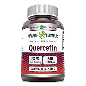 Amazing Formulas Quercetin 500mg Veggie Capsules Supplement | Non-GMO | Gluten Free | Supports Overall Health & Well Being (240 Count) Cheap Discount Sale