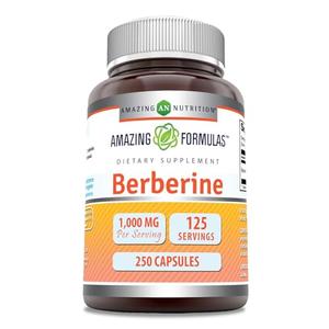 Amazing Formulas Berberine 1000mg Per Serving 250 Capsules Supplement | Non GMO | Gluten Free | Made in USA- Proudly Made in The USA with Guaranteed Purity & Potency Collections For Sale