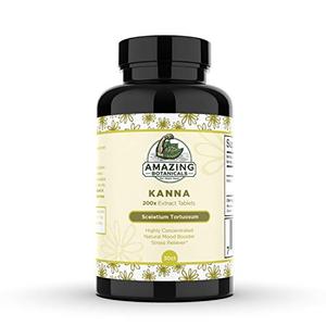 Amazing Botanicals Kanna Extract Tablets - Sceletium Tortuosum, 10,000 mg Each - Enhances Energy, Boosts Mood, Immune System Booster, 30 Tablets Safe Shopping Cheap Online