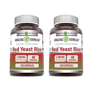Amazing Formulas Red Yeast Rice 1200mg Per Serving Capsules Supplement | Non-GMO | Gluten Free | Made in USA (120 Count | 2 Pack) Outlet Websites