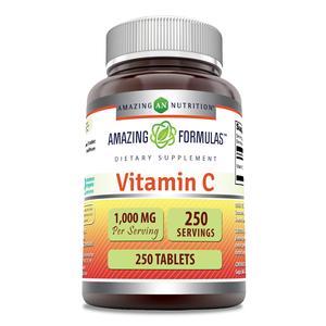 Amazing Formulas Vitamin C 1000 Mg 250 Tablets Supplement | Non-GMO | Gluten Free | Made in USA Best Seller For Sale