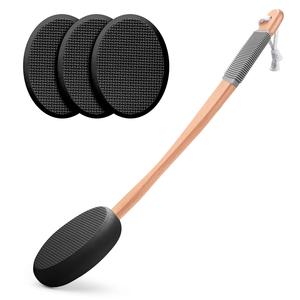 AmazerBath Lotion Applicator for Back, Feet, 4 Replaceable Pads with 1 Long Handled, Back Sunscreen Applicator for Elderly, Women, Apply Cream Medicine Skin Cream Moisturizer Sunscreen Tanner, Black Buy Cheap 2025