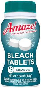 AMAZE Ultra Concentrated Bleach Tablets [32 tablets] - Meadow Scent - for Laundry, Toilet, and Multipurpose Home Cleaning. No Splash Liquid Bleach Alternative Great Deals Cheap Pice