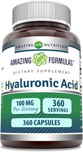 Amazing Formulas Hyaluronic Acid 100 Mg Capsules Supplement | Non-GMO | Gluten Free | Made in USA (1 Pack, 360 Count) Buy Cheap 2025 Newest