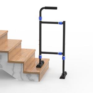 Aluminum Stair Climbing Assist Cane, Stair Walker for Elderly with Sore Knees, Stair Cane with Widened Base, Adjustable Height and Easy Installation, Suitable for Steps with Varying Heights and Widths Pre Order For Sale