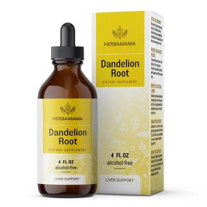HERBAMAMA Dandelion Root Tincture - Organic Dandelion Liquid Drops - Dandelion Root Liquid Extract Supplements - 4 fl oz Discount Fashion Style