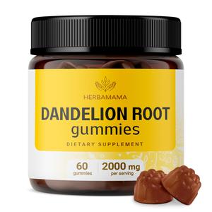 HERBAMAMA Dandelion Root Gummies, Organic Dandelion Extract Taraxacum Officinale - Non-GMO Vegan 2000mg 60 Gummies, Dandelion Supplements for Immune System New Arrival Cheap Pice