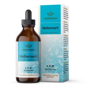 HERBAMAMA Motherwort Tincture - Organic Motherwort Herb Liquid Drops - Vegan Supplement - 4 fl oz Original Online