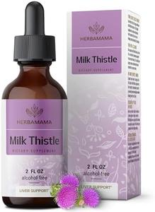 HERBAMAMA Milk Thistle Drops - Vegan Liver Support with Milk Thistle Extract Tincture - Non-GMO, Alcohol & Sugar-Free Liver Detox and Cleanse Supplement, 28-Day Supply Cheap Best