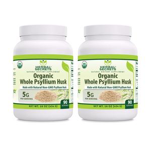 Herbal Secrets Whole Psyllium Husk Supplement | High in Fiber | Vegan, Dairy Free | Non-GMO | Gluten Free | No Sugar (16 Oz | 2 Pack) Genuine Cheap Pice