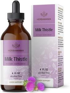 HERBAMAMA Milk Thistle Liver Detox Drops - Vegan Liver Cleanse Support with Milk Thistle Extract Tincture - Non-GMO, Alcohol & Sugar-Free Liquid Supplement, 56-Day Supply Cheap Shop