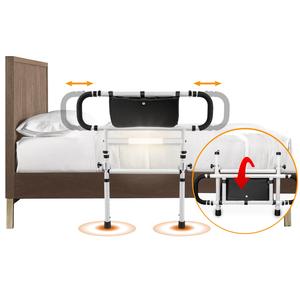 HEPO Bed Rails for Elderly Adults with Adjustable Heights & Extendable Dual Side Handles, Foldable Bed Assist Bar for Fall Prevention, Heavy Duty Bed Rail Fits King, Queen, Full, Twin Bed Pay With Paypal Online