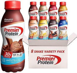 Premier Protein, Protein Shake, 8 Flavor Variety Pack, 30g Protein, 1g Sugar, 24 Vitamins & Minerals, Nutrients to Support Immune Health 11.5 Fl Oz (8 Pack) Cheap Sale How Much