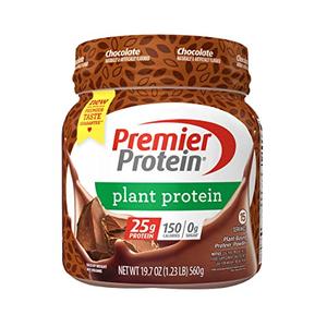 Premier Protein Powder Plant Protein, Chocolate, 25g Plant-Based Protein, 0g Sugar, Gluten Free, No Soy or Dairy Ingredients, 15 Servings Order