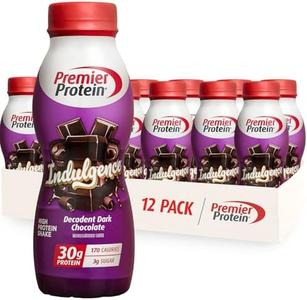 Premier Protein Indulgence Protein Shake, 30g Protein, 3g Sugar, Decadent Dark Chocolate, 11.5 fl oz, Pack of 12 Real Sale Online