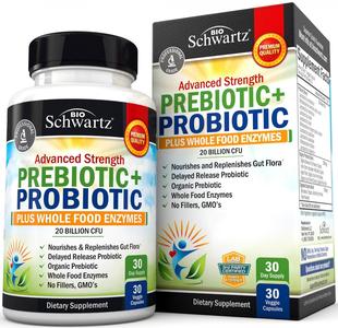 Prebiotics and Probiotic with Whole Food Enzymes for Adults Women & Men - Probiotics Lactobacillus Acidophilus - Digestive Health Capsules Shelf Stable Supplement - Non-GMO Gluten & Dairy Free -30ct 2025 Unisex Online